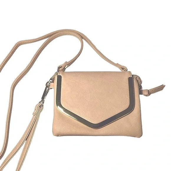 Charming Charlie’s Bag Crossbody & Wristlet Straps Sand Color Gold Trim Hardware - Picture 4 of 12